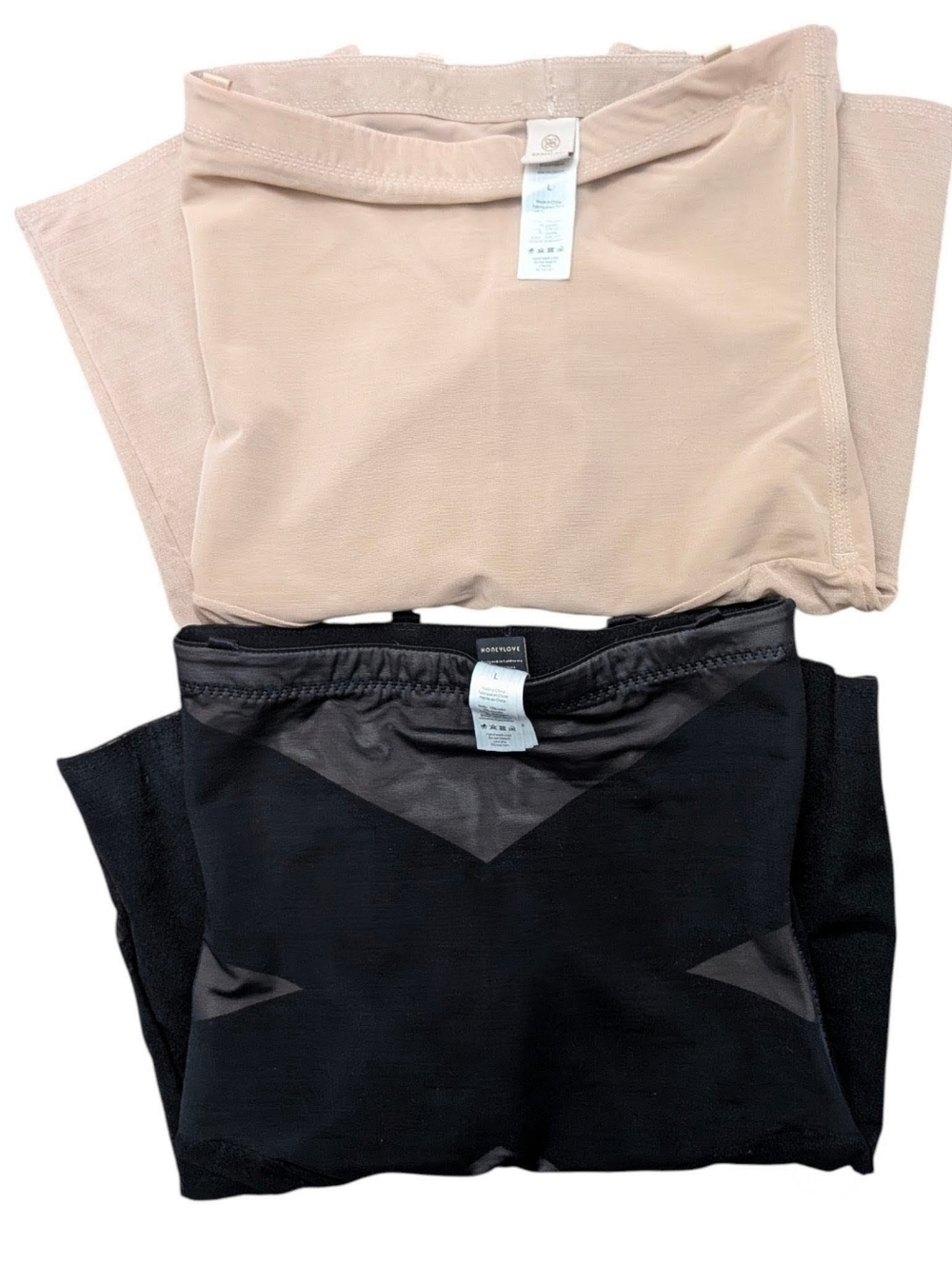 Honeylove SuperPower Shorts Shapewear Bundle Sz L Black Nude High Waist Seamless